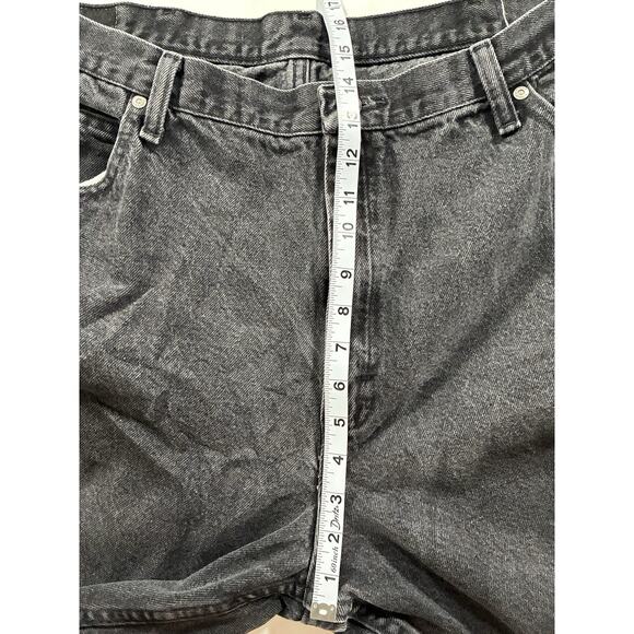 Wrangler Mens Classic Straight Jeans Black Medium Wash Relaxed Fit Denim 42x32 - Picture 5 of 7